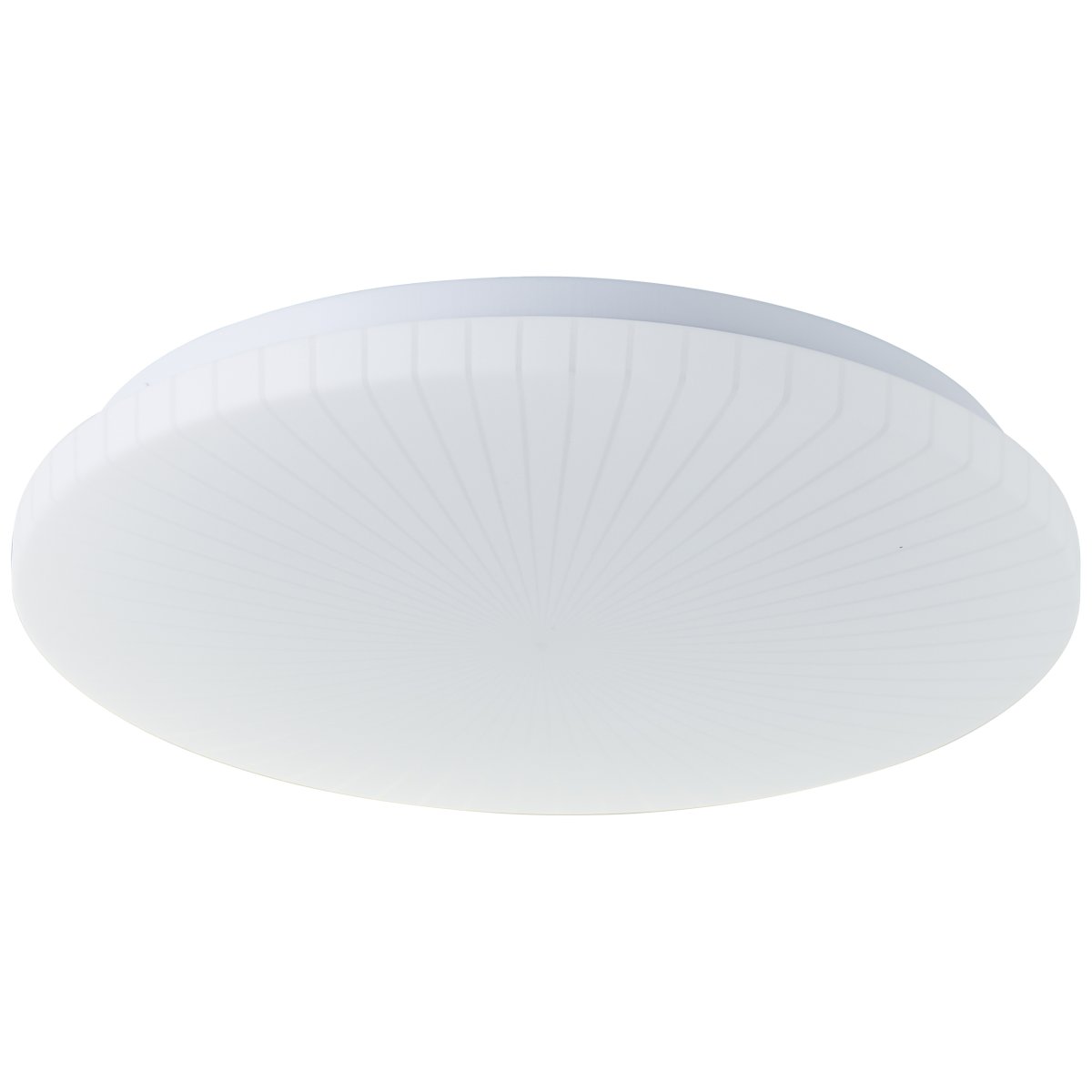 Fenja Ø34 Blanc plafonnier De Brilliant - La source lumineuse LED intégrée produit une lumière blanc chaud (3000 K) et une luminosité de 2600 lumens, idéale pour créer un environnement agréable et lumineux, comme un couloir ou une cuisine.