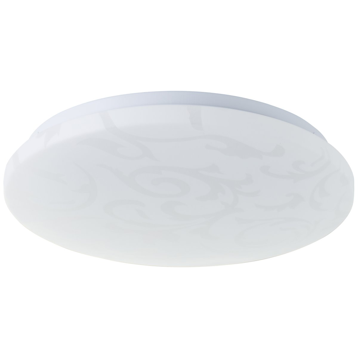 Clarica Ø34 Blanc plafonnier De Brilliant - La source lumineuse LED intégrée produit une lumière blanc chaud (3000 K) et une luminosité de 2600 lumens, idéale pour créer un environnement agréable et lumineux, comme un couloir ou une cuisine.