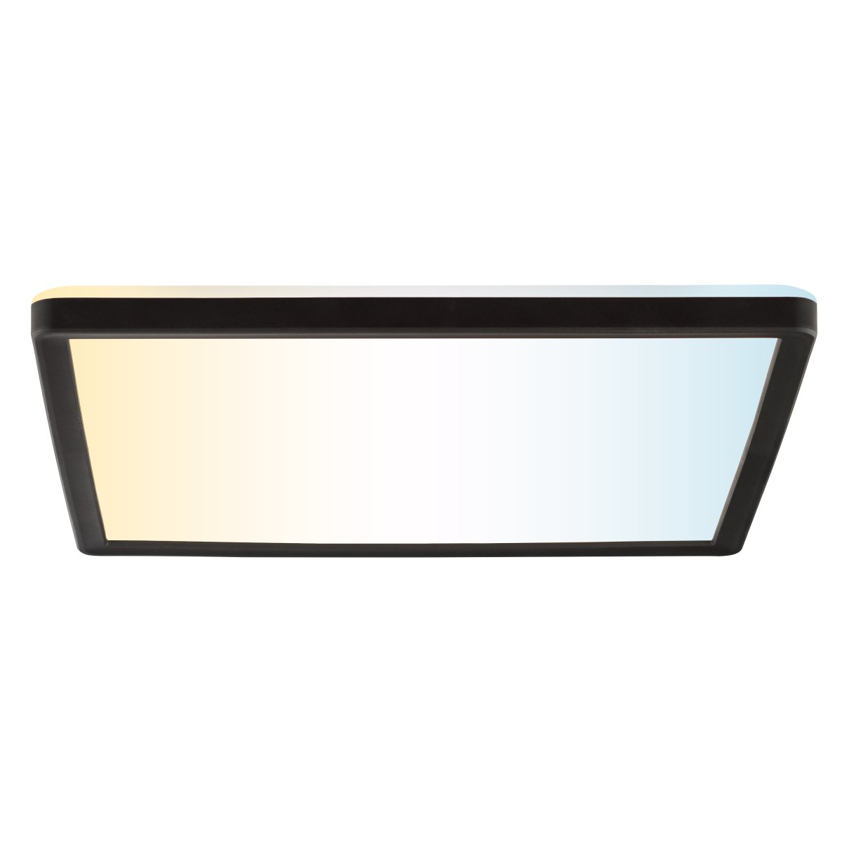 Avola 30cm Noir plafonnier De Brilliant - Avola est un plafonnier moderne enti&egrave;rement en plastique, dot&eacute; d'un cadre noir qui entoure &eacute;l&eacute;gamment un panneau LED int&eacute;gr&eacute;.