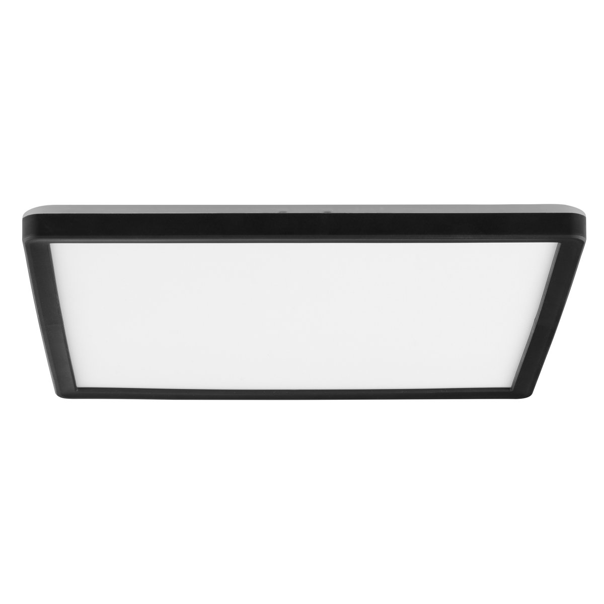 Avola 30cm Noir plafonnier De Brilliant - Avola est un plafonnier moderne enti&egrave;rement en plastique, dot&eacute; d'un cadre noir qui entoure &eacute;l&eacute;gamment un panneau LED int&eacute;gr&eacute;.