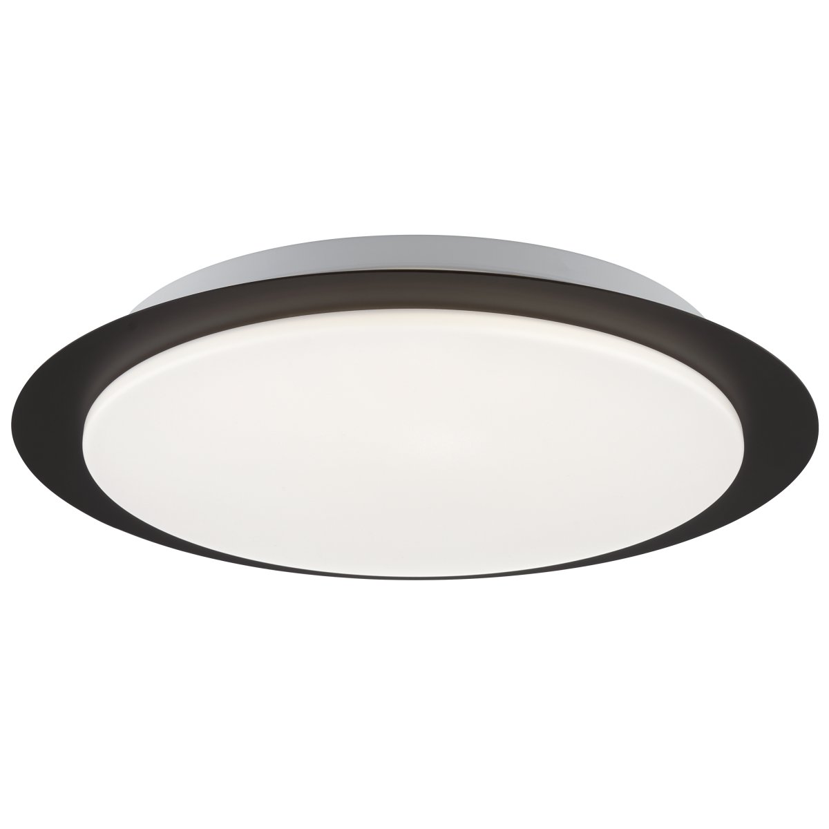 Vittoria Ø33 Noir plafonnier De Brilliant - Grâce à la technologie LED intégrée, le luminaire délivre une luminosité puissante et uniforme de 1 300 lumens à une température de couleur de 4 000 K, créant une lumière blanche neutre, idéale pour les environnements où un bon éclairage est essentiel.