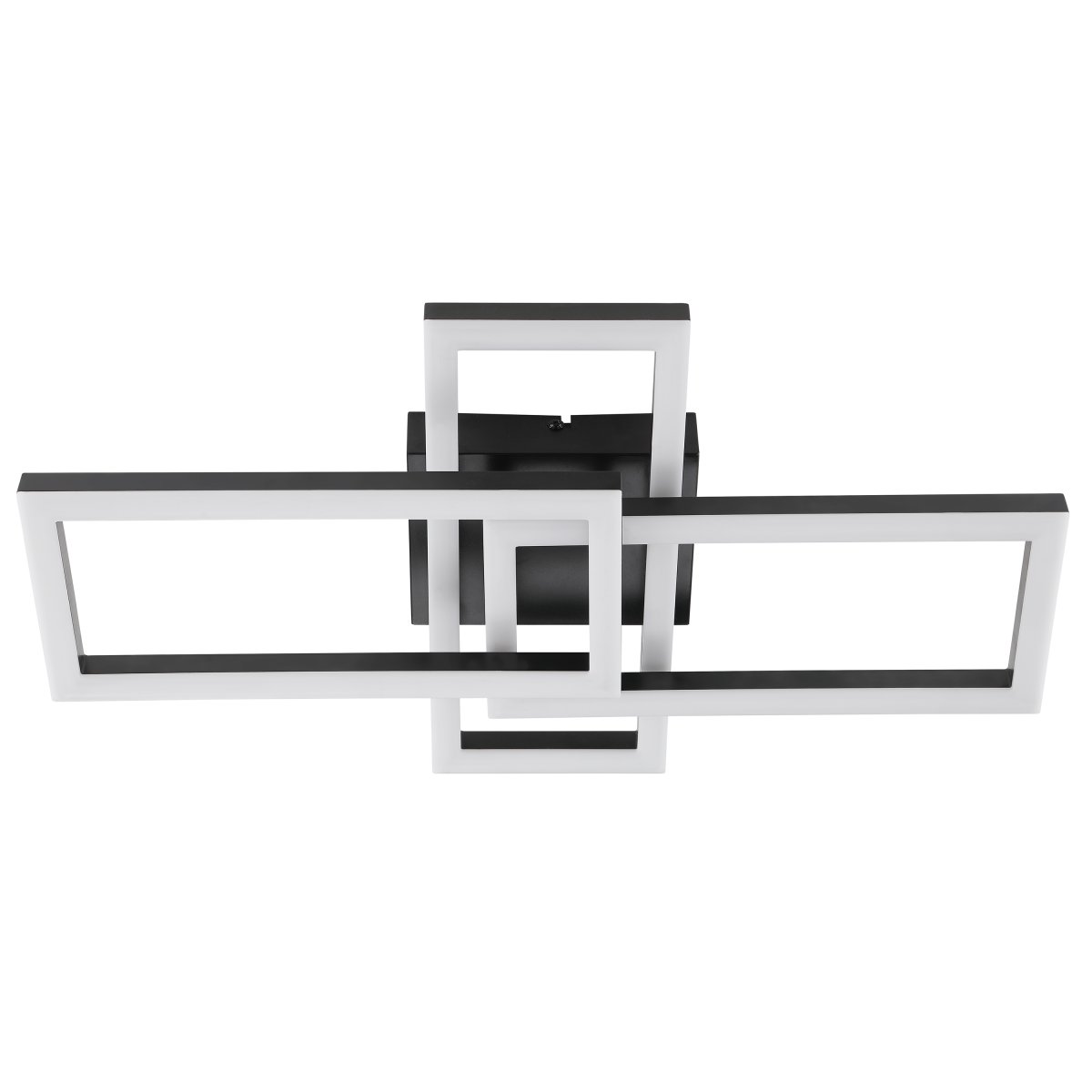 Jorvic 47cm Noir plafonnier De Brilliant - Jorvic est un plafonnier moderne en métal et plastique, dont le design graphique et géométrique en fait un élément central distinctif de tout intérieur contemporain.