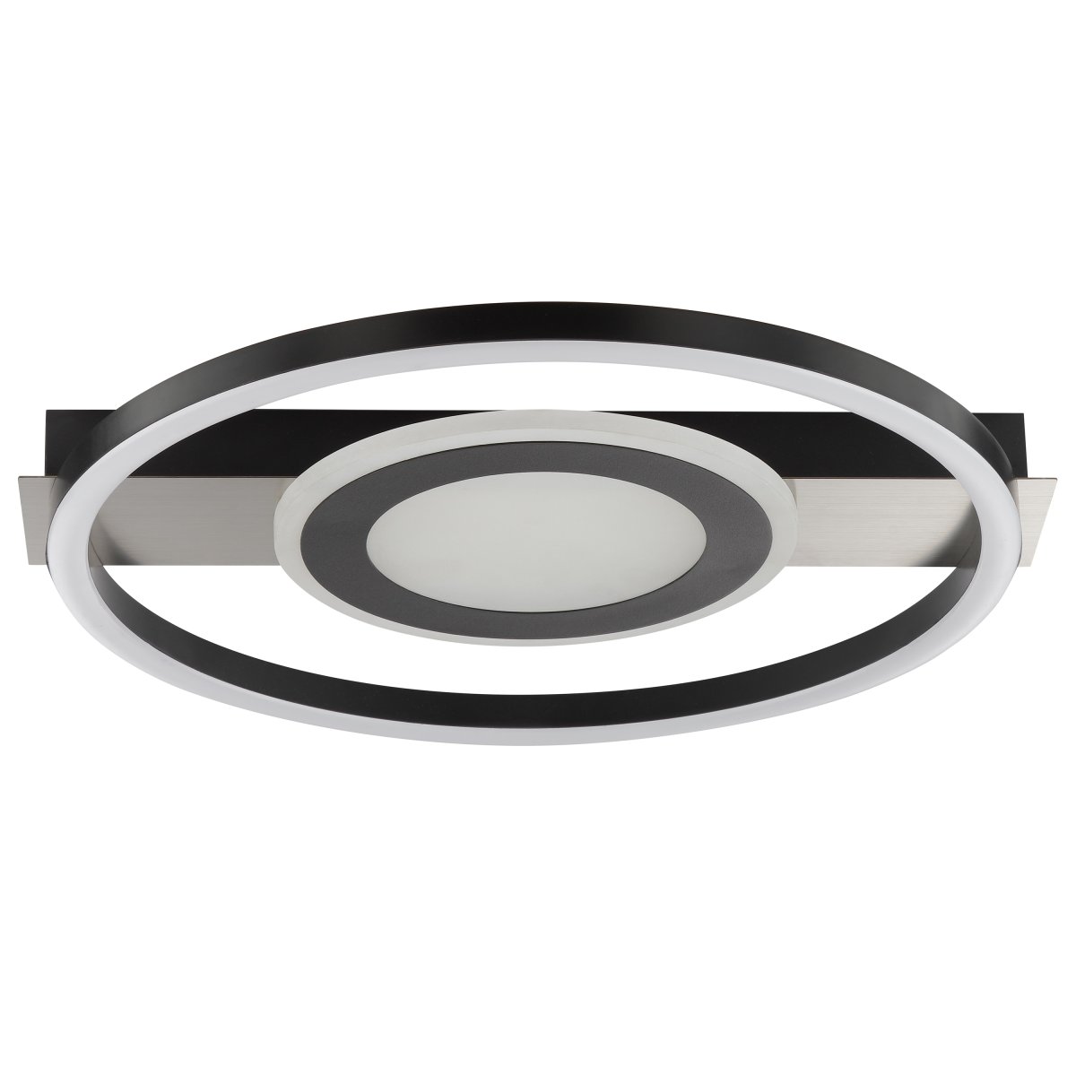 Maureen Ø40 Noir plafonnier De Brilliant - L'association de matériaux et de couleurs confère à ce luminaire un style sophistiqué qui s'intègre aussi bien aux intérieurs modernes qu'industriels.
