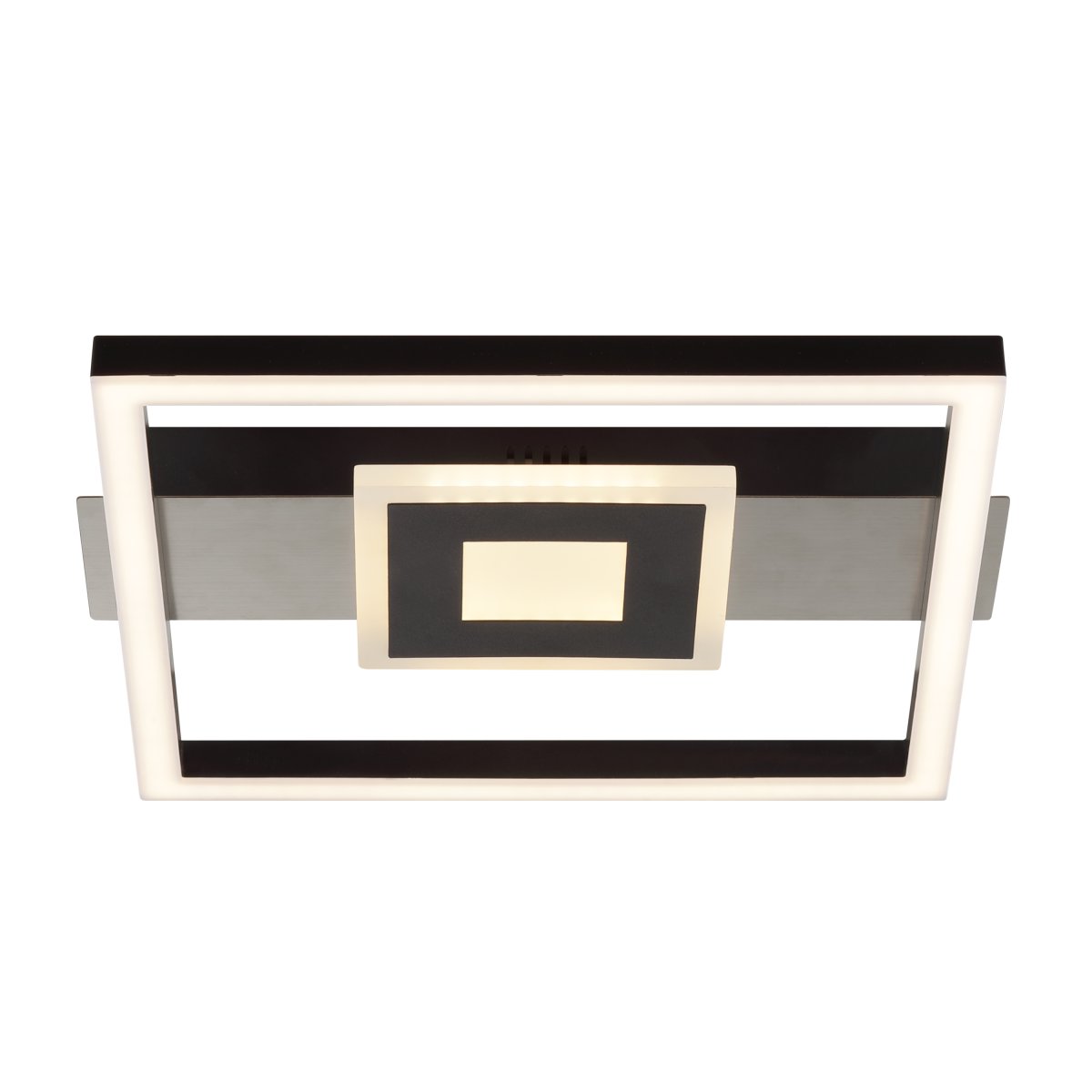 Baldo 30cm Noir plafonnier De Brilliant - Grâce à la fonction de gradation à trois niveaux via un interrupteur mural classique, vous pouvez facilement ajuster la luminosité selon vos besoins, sans avoir recours à un variateur.