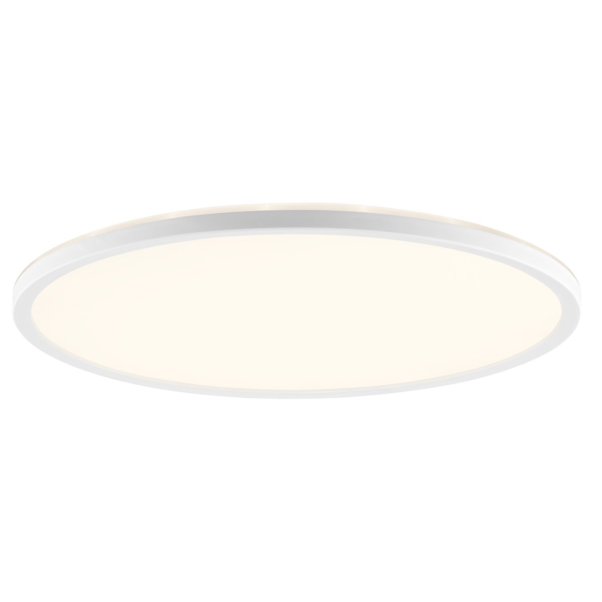 Samora Ø42 Blanc lampe de salle de bain De Brilliant - Son cadre blanc renferme un grand panneau LED qui diffuse une lumière vive et uniforme sur toute sa surface – idéal pour les pièces où un bon éclairage est essentiel.