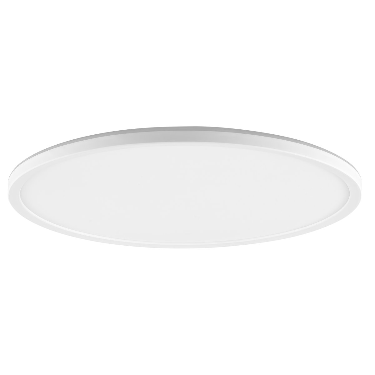 Samora Ø42 Blanc lampe de salle de bain De Brilliant - Son cadre blanc renferme un grand panneau LED qui diffuse une lumière vive et uniforme sur toute sa surface – idéal pour les pièces où un bon éclairage est essentiel.