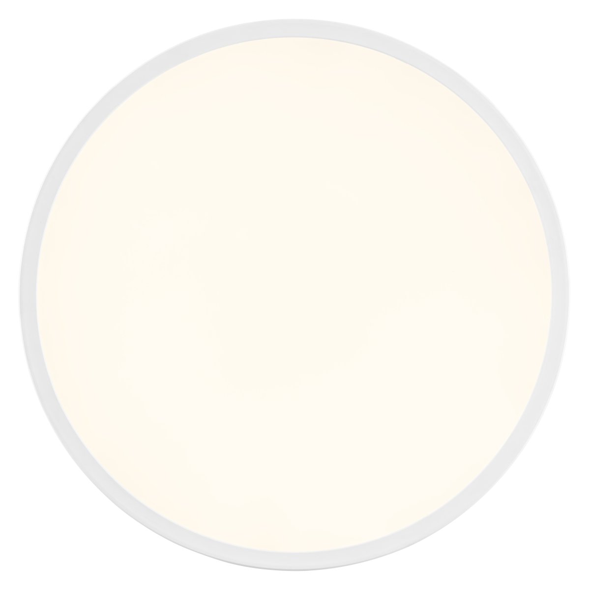 Samora Ø42 Blanc lampe de salle de bain De Brilliant - Son cadre blanc renferme un grand panneau LED qui diffuse une lumière vive et uniforme sur toute sa surface – idéal pour les pièces où un bon éclairage est essentiel.