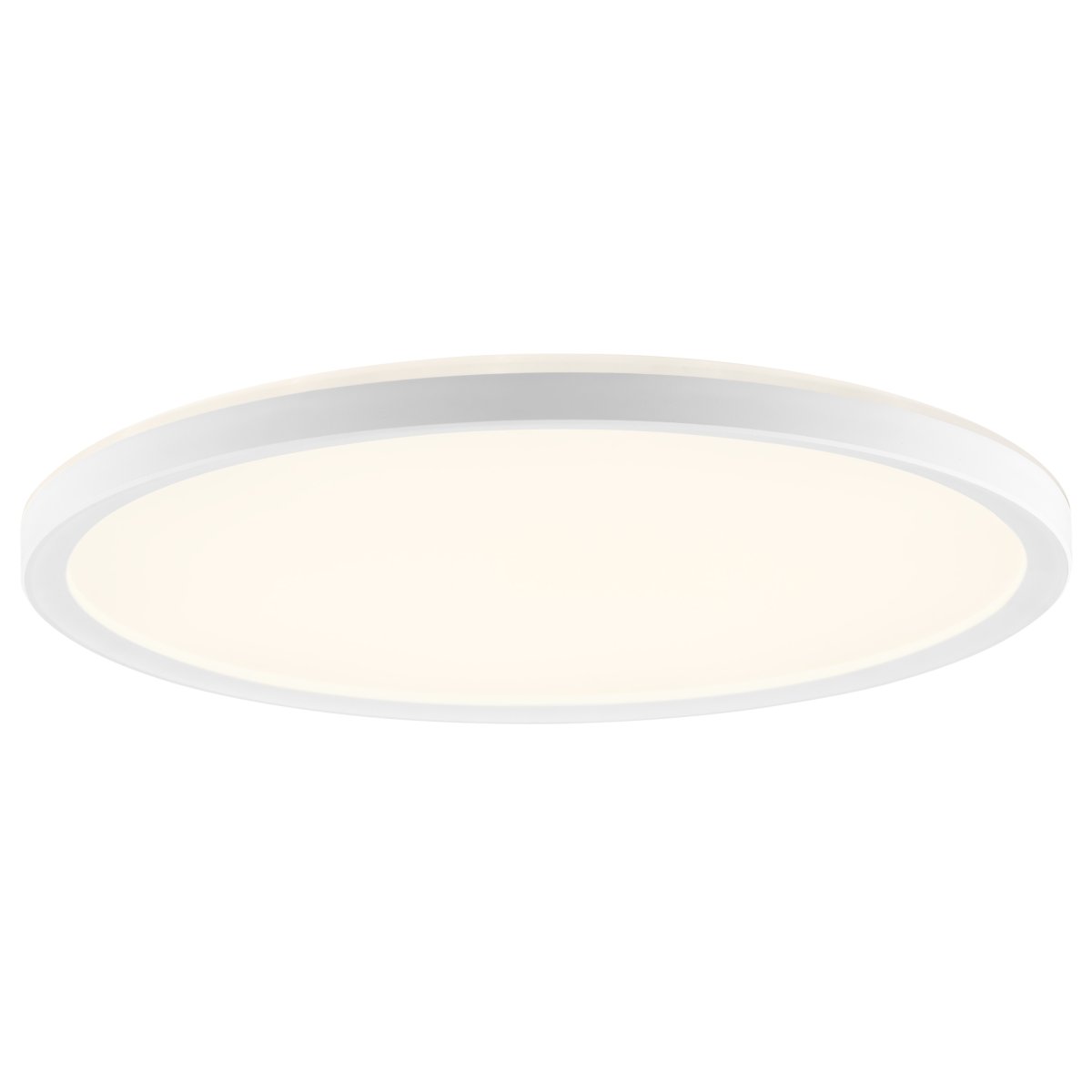 Samora Ø30 Blanc plafonnier De Brilliant - Son cadre blanc abrite un grand panneau LED diffusant une lumière vive et uniforme sur toute sa surface, idéal pour les pièces où un bon éclairage est essentiel.