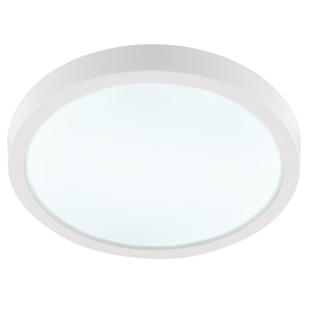Jade Ø28cm Blanc lampe de salle de bain De Brilliant - Son cadre blanc abrite un grand panneau LED diffusant une lumi&egrave;re vive et uniforme sur toute sa surface, id&eacute;al pour les pi&egrave;ces o&ugrave; un bon &eacute;clairage est essentiel.