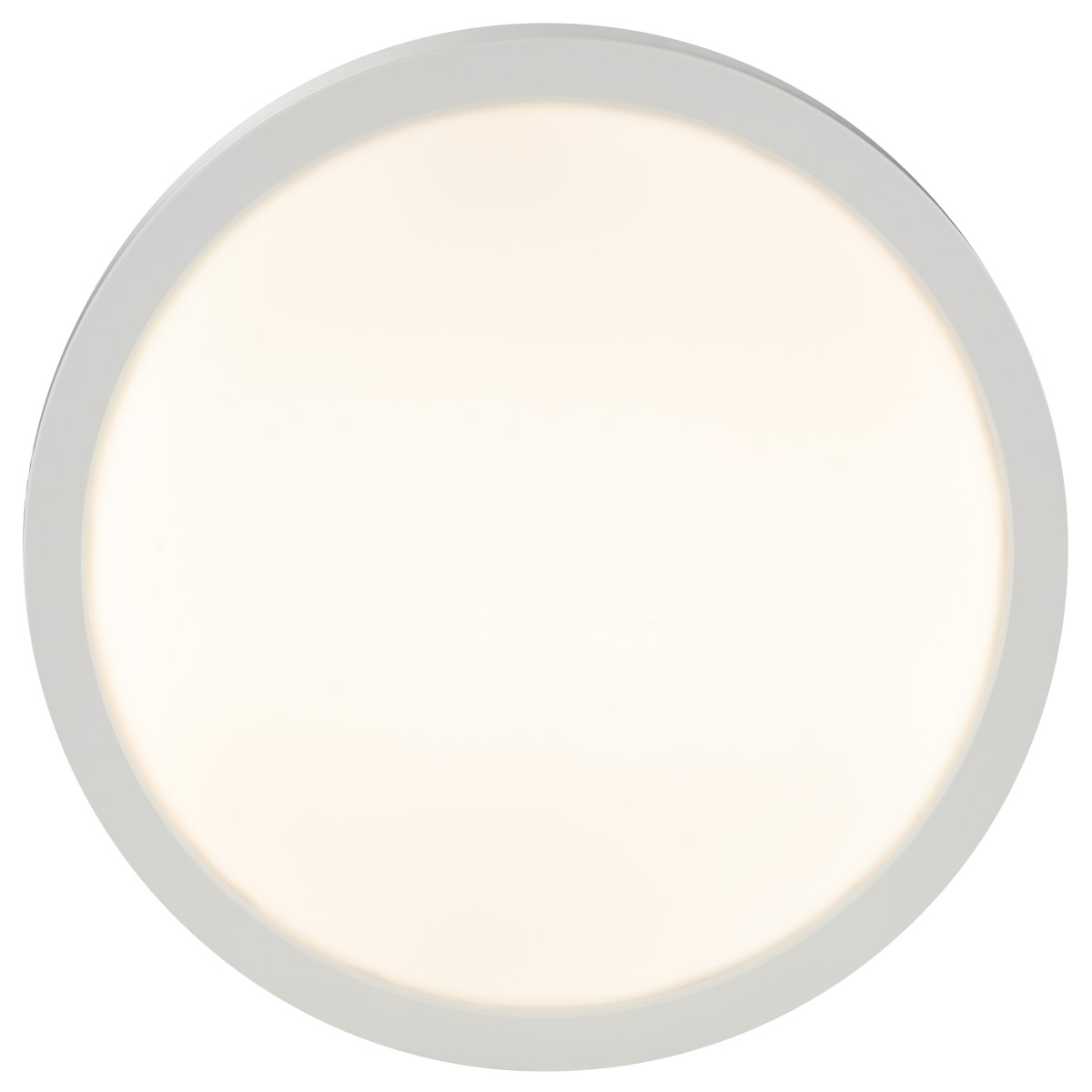 Jade Ø28cm Blanc lampe de salle de bain De Brilliant - Son cadre blanc abrite un grand panneau LED diffusant une lumi&egrave;re vive et uniforme sur toute sa surface, id&eacute;al pour les pi&egrave;ces o&ugrave; un bon &eacute;clairage est essentiel.