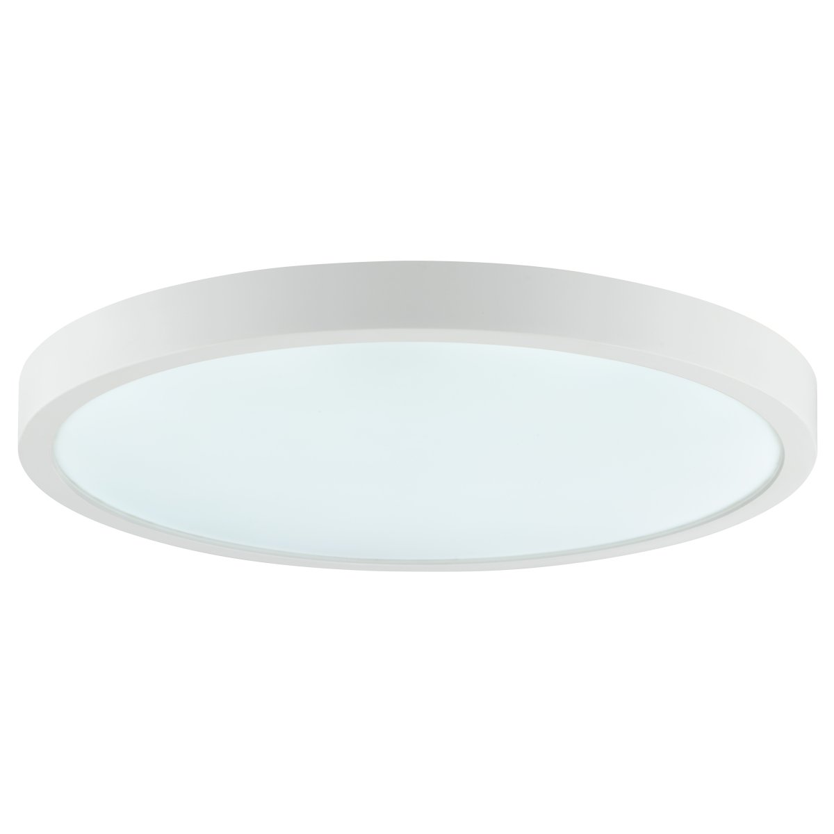 Jade Ø38 Blanc lampe de salle de bain De Brilliant - Son cadre blanc renferme un grand panneau LED qui diffuse une lumière vive et uniforme sur toute sa surface – idéal pour les pièces où un bon éclairage est essentiel.