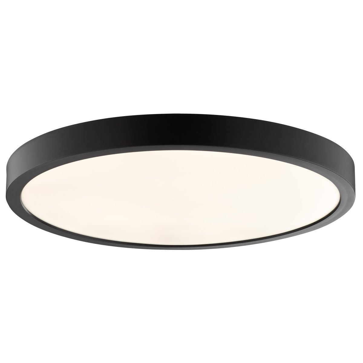 Jade Ø38 Noir lampe de salle de bain De Brilliant - Son cadre noir abrite un grand panneau LED diffusant une lumière vive et uniforme sur toute sa surface, idéal pour les pièces où un bon éclairage est essentiel.