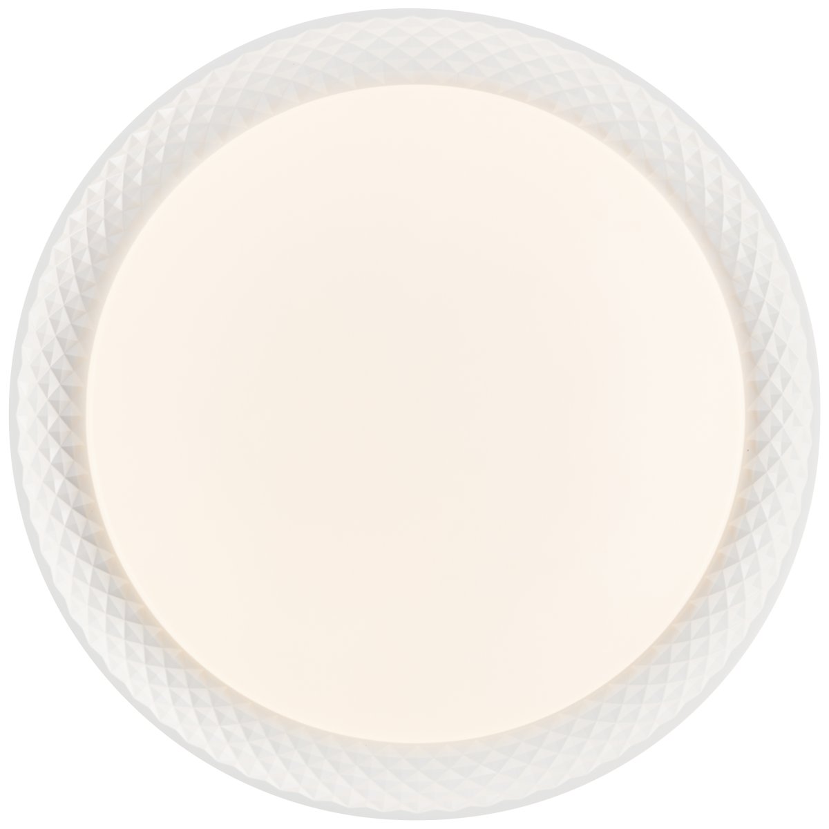 Burlie Ø40 Blanc plafonnier De Brilliant - Son cadre prismatique cr&eacute;e un magnifique jeu de lumi&egrave;re dans la pi&egrave;ce lorsqu'il est allum&eacute;.
