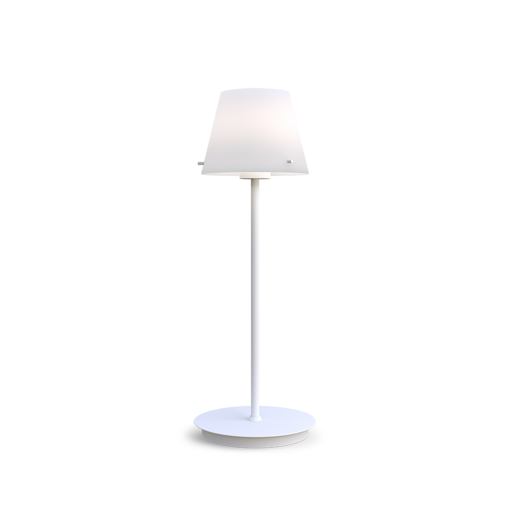Gil 34cm Blanc lampe de table De Herstal - Med sin klassiska design och mjuka belysning l&auml;gger denna lampa till tidl&ouml;s sk&ouml;nhet och en touch av stil till ditt hem.