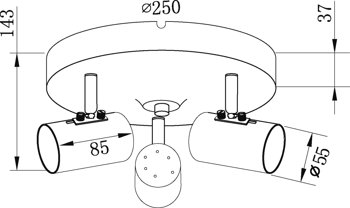 Balder 3 Laiton mat spot De Aneta Lighting - Cette lampe est parfaite pour mettre en valeur les détails de la pièce ou créer un éclairage ciblé dans la cuisine, le couloir ou le salon.