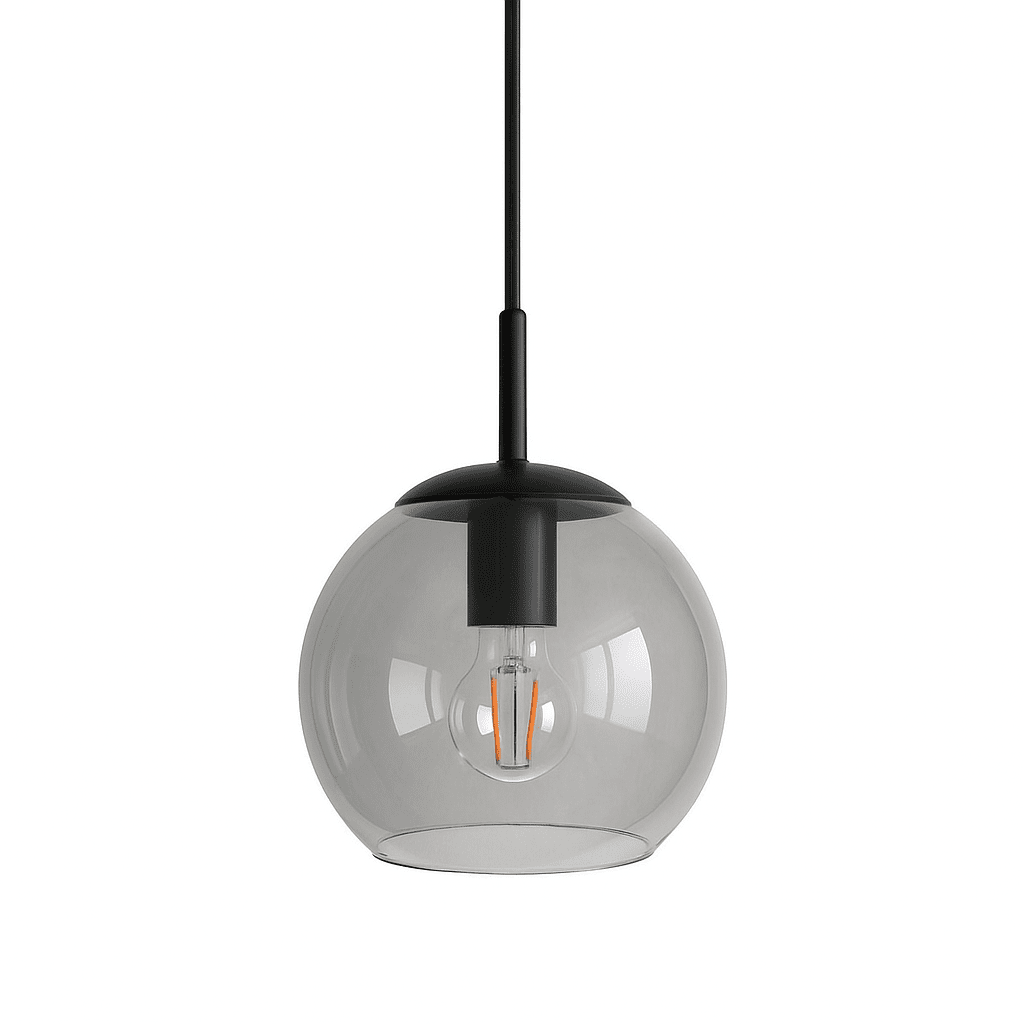Globi Ø15 Noir/Fumé lampe de fenêtre De Nordic Lighting - Livr&eacute; avec un long c&acirc;ble et une prise.