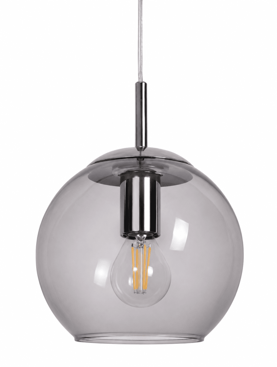  Globi Ø15 Chrome/fumé lampe de fenêtre De Nordic Lighting - La suspension Globi est une lampe élégante et moderne qui crée une ambiance chaleureuse et accueillante dans n'importe quelle pièce.
