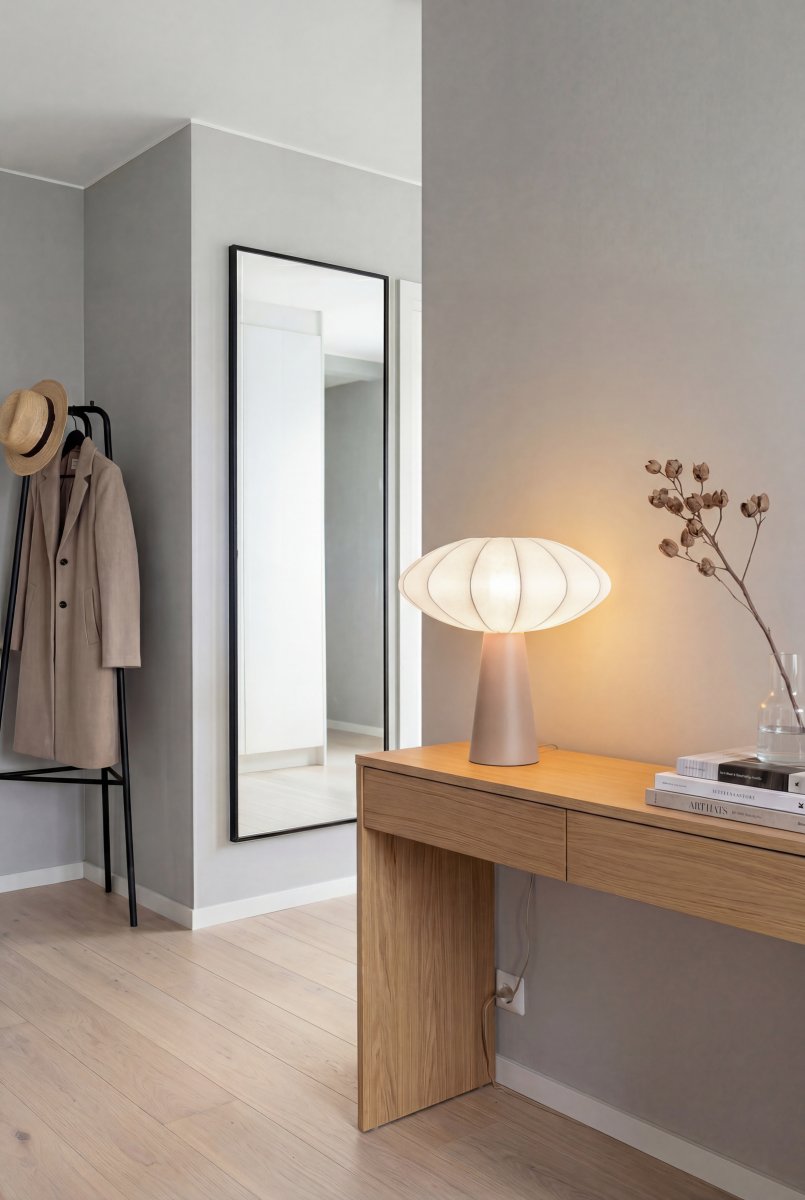 Madison 35cm Beige lampe de table De Aneta Lighting - Cette lampe de table d&eacute;corative trouvera parfaitement sa place dans un salon, une chambre ou sur un buffet, par exemple.