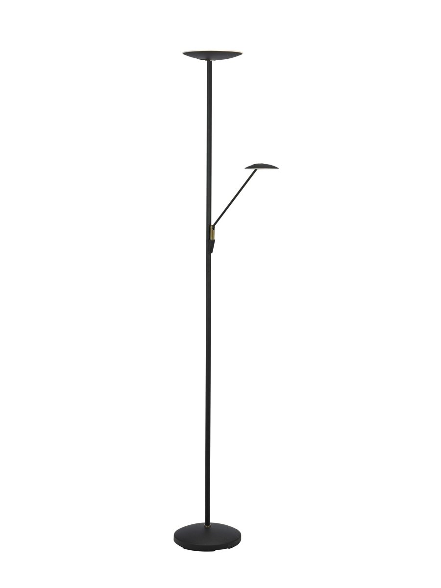  Barone Noir lampadaire De Texa Design - Le lampadaire est fourni avec un câble en PVC noir de 1,8 m de long, une prise et une LED intégrée.