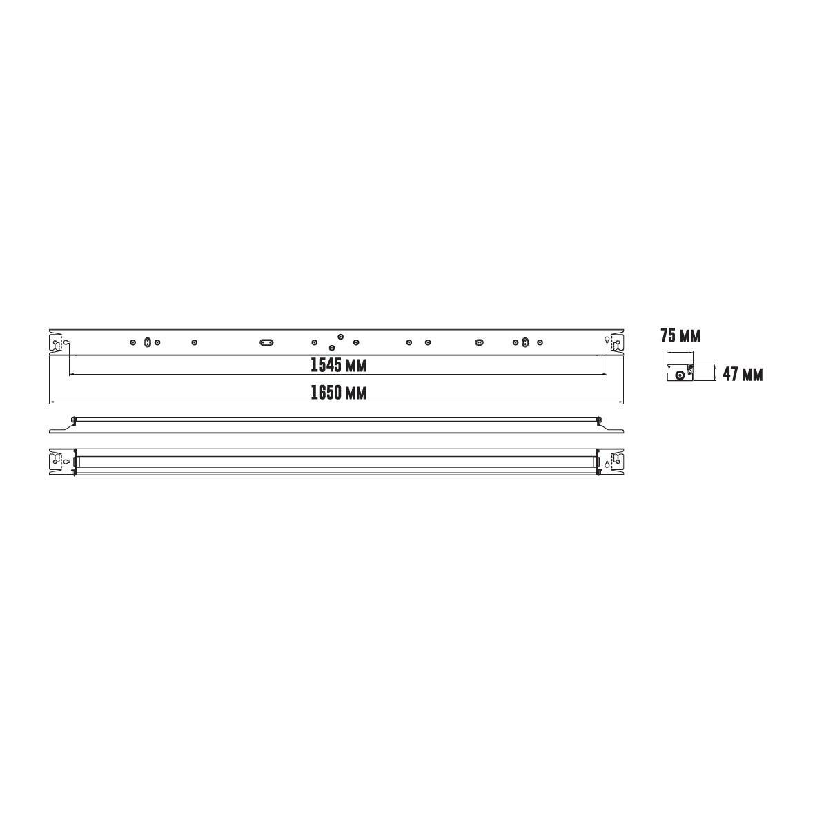 Henry Basic 4000K 165cm Blanc De Designlight - Le luminaire est ouvrable et dispose d'un bornier &agrave; connexion rapide avec borne &agrave; vis 5 p&ocirc;les pour c&acirc;ble de 2,5 mm&sup2;.