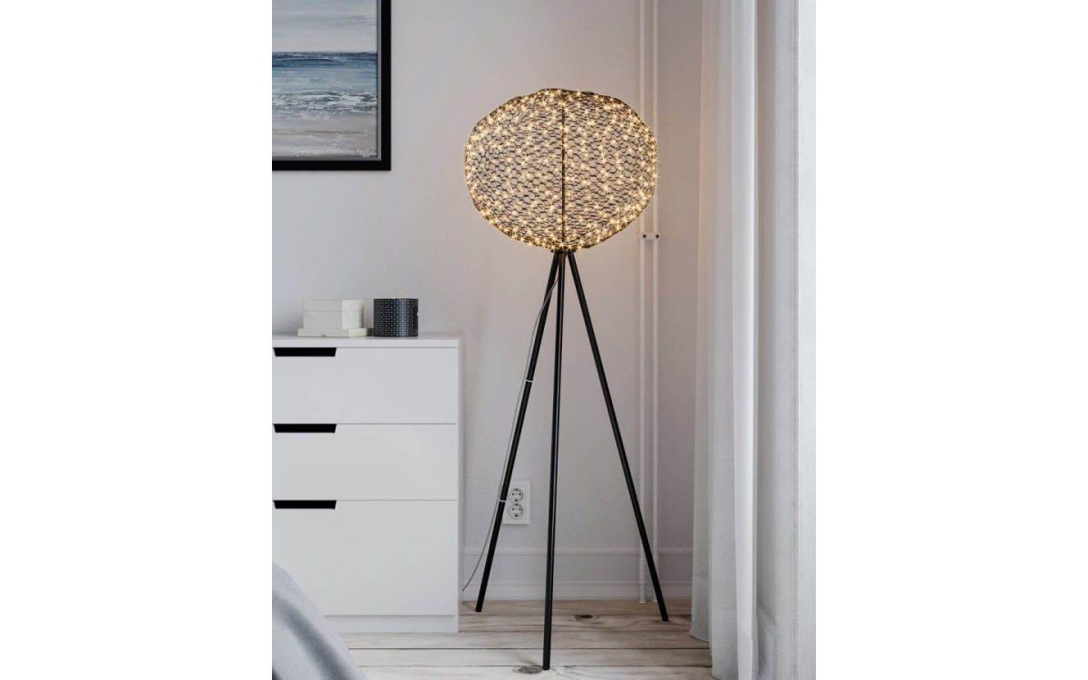 Hayden Noir lampadaire De By Rydéns - La lampe est dimmable, le variateur est mont&eacute; sur le c&acirc;ble de 350 cm de long.