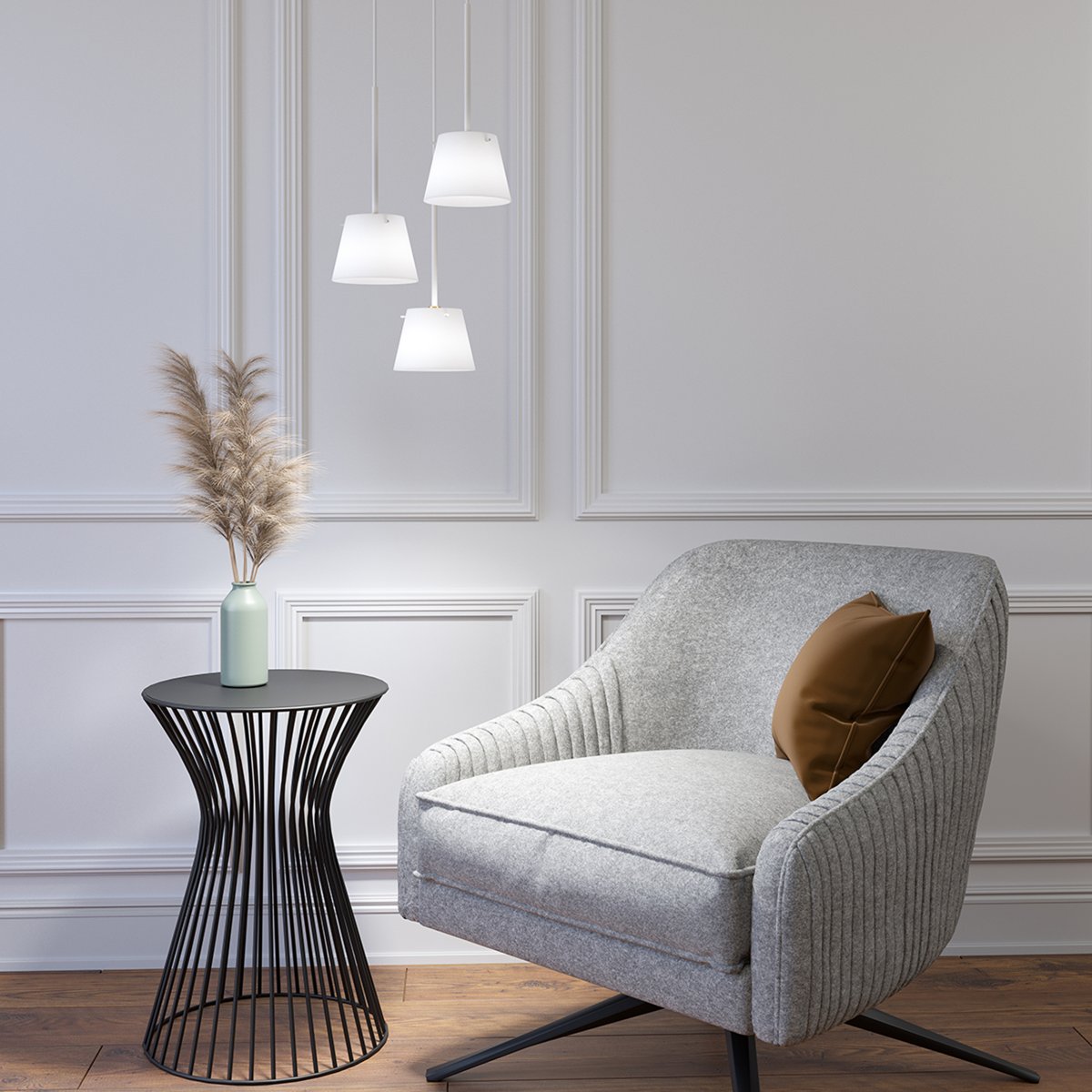 Gil il Grande Ø13 Blanc lampe de fenêtre De Herstal - Fabriqu&eacute;e en verre et m&eacute;tal blancs, son design classique et sa lumi&egrave;re douce apportent &eacute;l&eacute;gance et style &agrave; votre int&eacute;rieur.