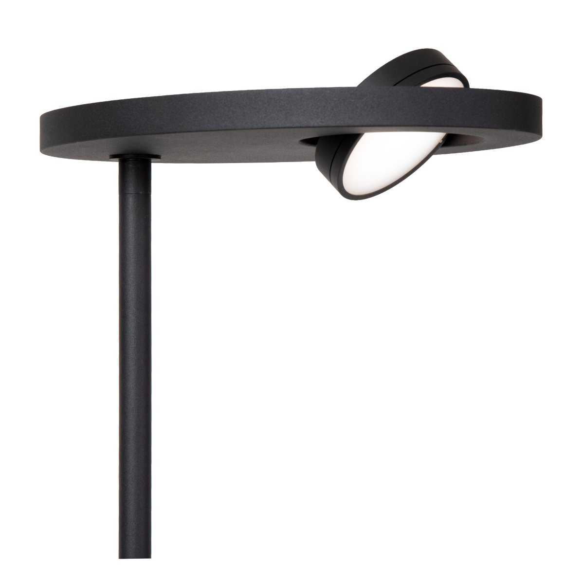 Ortolan Noir lampadaire De Lucide - La temp&eacute;rature de couleur est r&eacute;glable du blanc chaud au blanc froid, et trois variateurs ind&eacute;pendants permettent un contr&ocirc;le ais&eacute; de l'&eacute;clairage.
