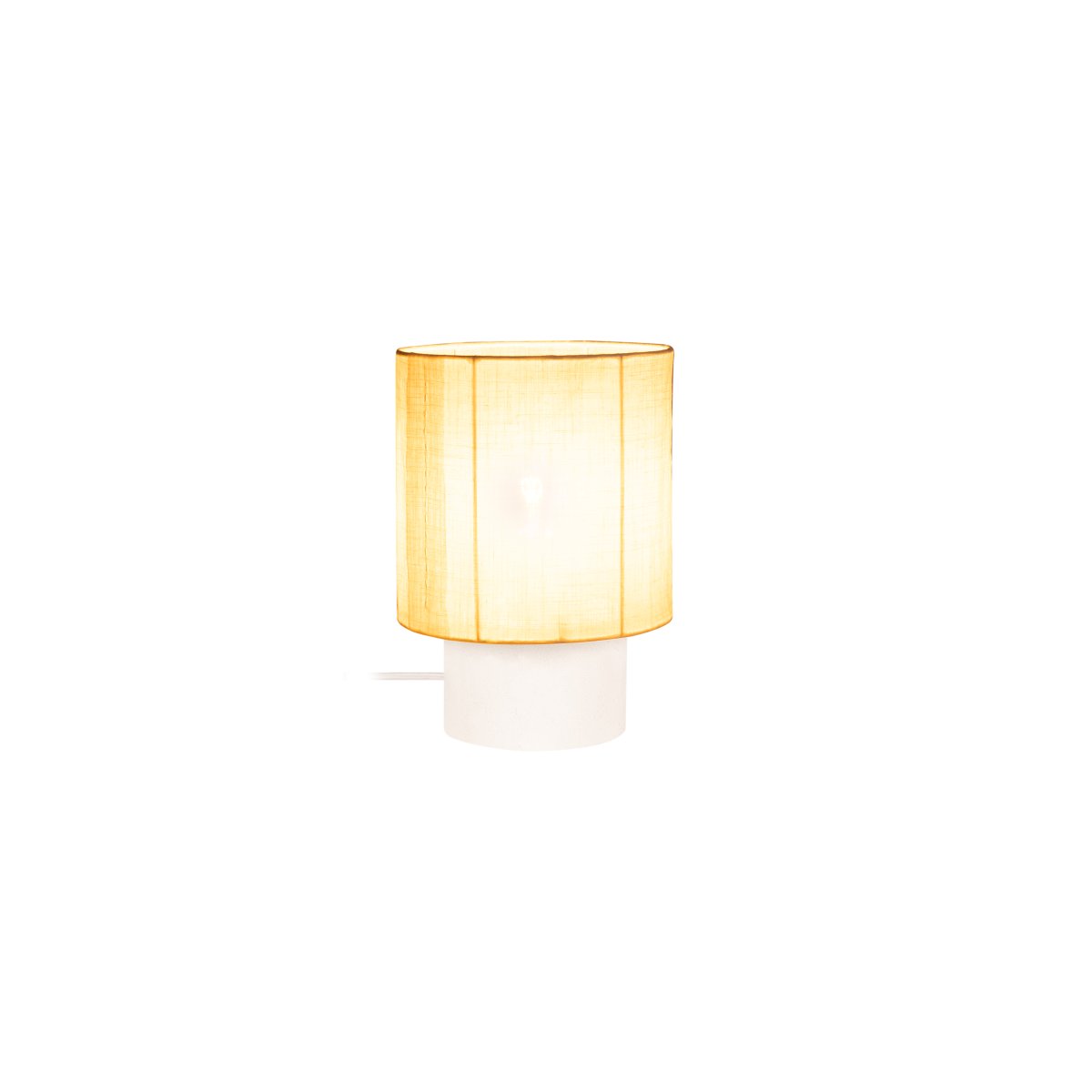 Tissaja 28cm Blanc lampe de table De Lucide - Il en r&eacute;sulte un &eacute;clairage chaleureux et accueillant, id&eacute;al pour une table de chevet, une fen&ecirc;tre ou un buffet dans le salon.