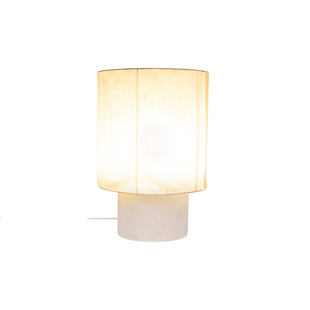 Tissaja 50cm Blanc lampe de table De Lucide - Il en résulte un éclairage chaleureux et accueillant, idéal pour une table de chevet, une fenêtre ou un buffet dans le salon.