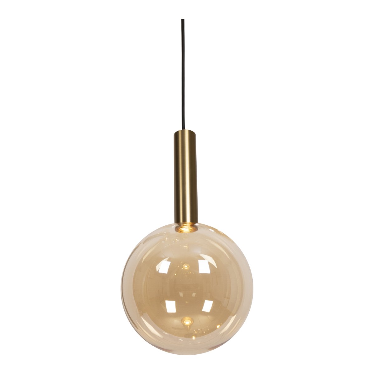 Josiane 105cm Noir suspension De Lucide - L'&eacute;l&eacute;gante suspension Josiane, en m&eacute;tal et verre, allie design moderne et d&eacute;tails chaleureux.