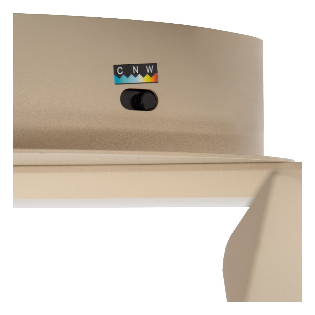Menuet Ø60 Beige plafonnier De Lucide - Le Menuet est un plafonnier moderne en m&eacute;tal beige au design sculptural et &eacute;pur&eacute; qui devient un &eacute;l&eacute;ment central et &eacute;l&eacute;gant au plafond.
