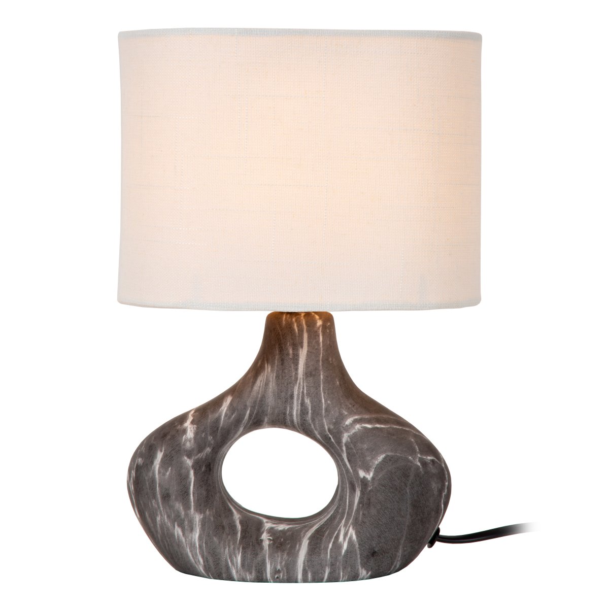Tomeo 30cm Noir lampe de table De Lucide - La lampe de table Tomeo allie des formes douces à un design élégant et décoratif.