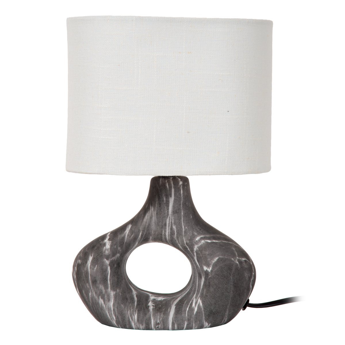 Tomeo 30cm Noir lampe de table De Lucide - La lampe de table Tomeo allie des formes douces à un design élégant et décoratif.