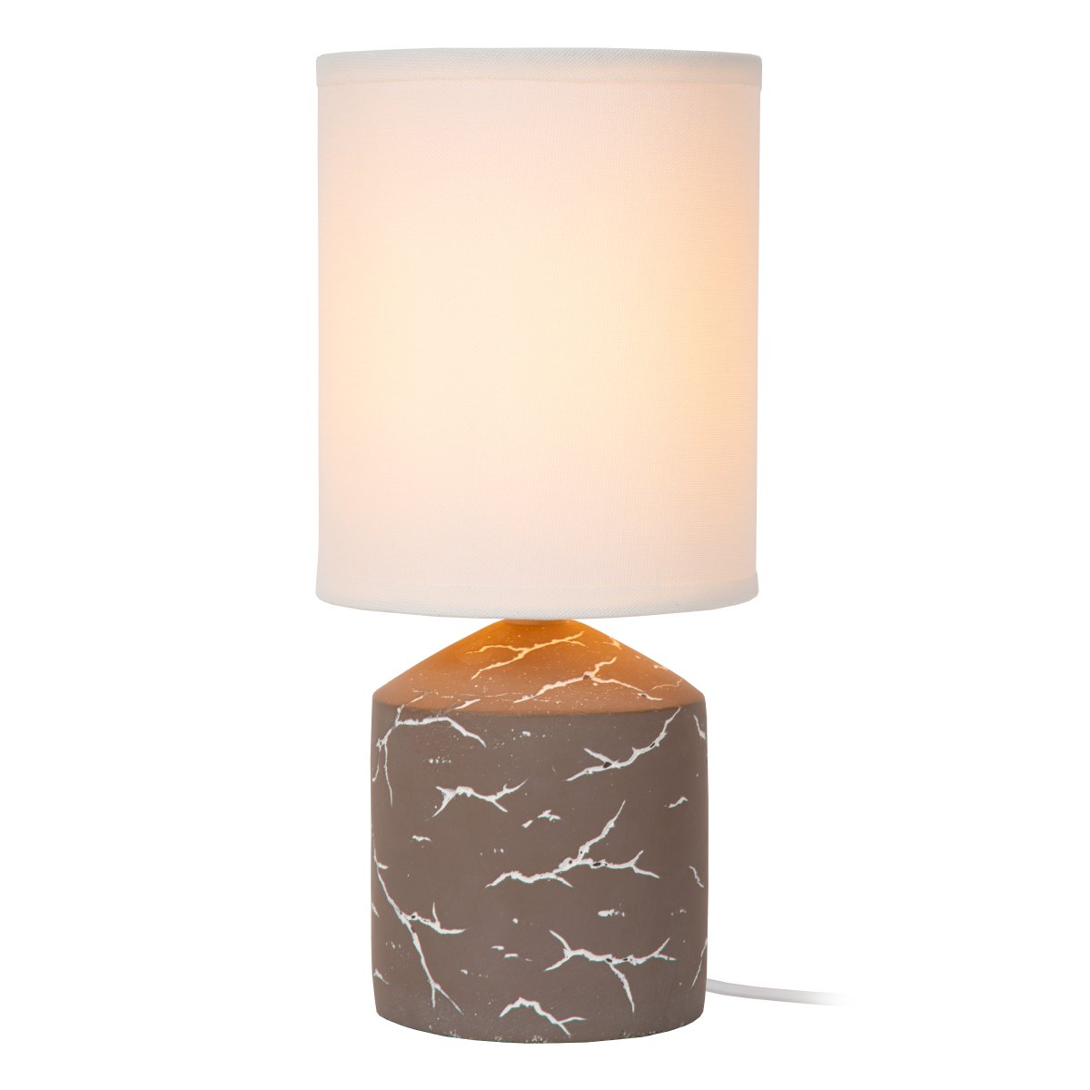 Fran 30cm Taupe lampe de table De Lucide - Fran est idéale sur une table d'appoint, une table de chevet ou un bureau.