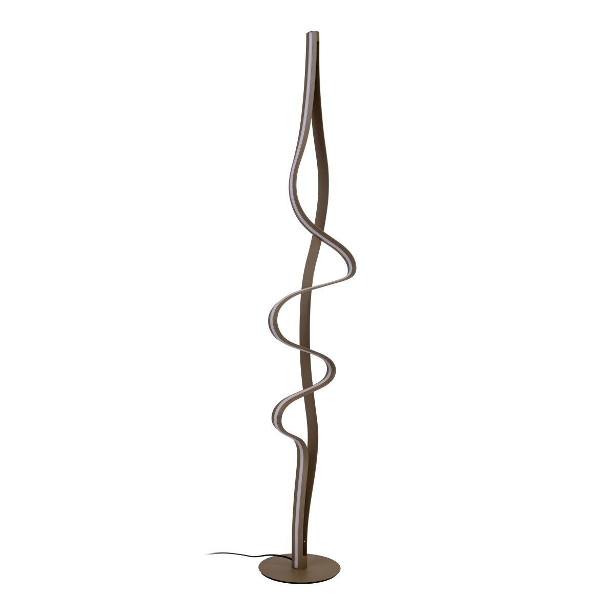 Lambada Laiton lampadaire De Lucide - Lambada est un lampadaire &eacute;l&eacute;gant en m&eacute;tal, dot&eacute; d'une finition exclusive en laiton mat et d'une forme douce et organique qui attire imm&eacute;diatement le regard.