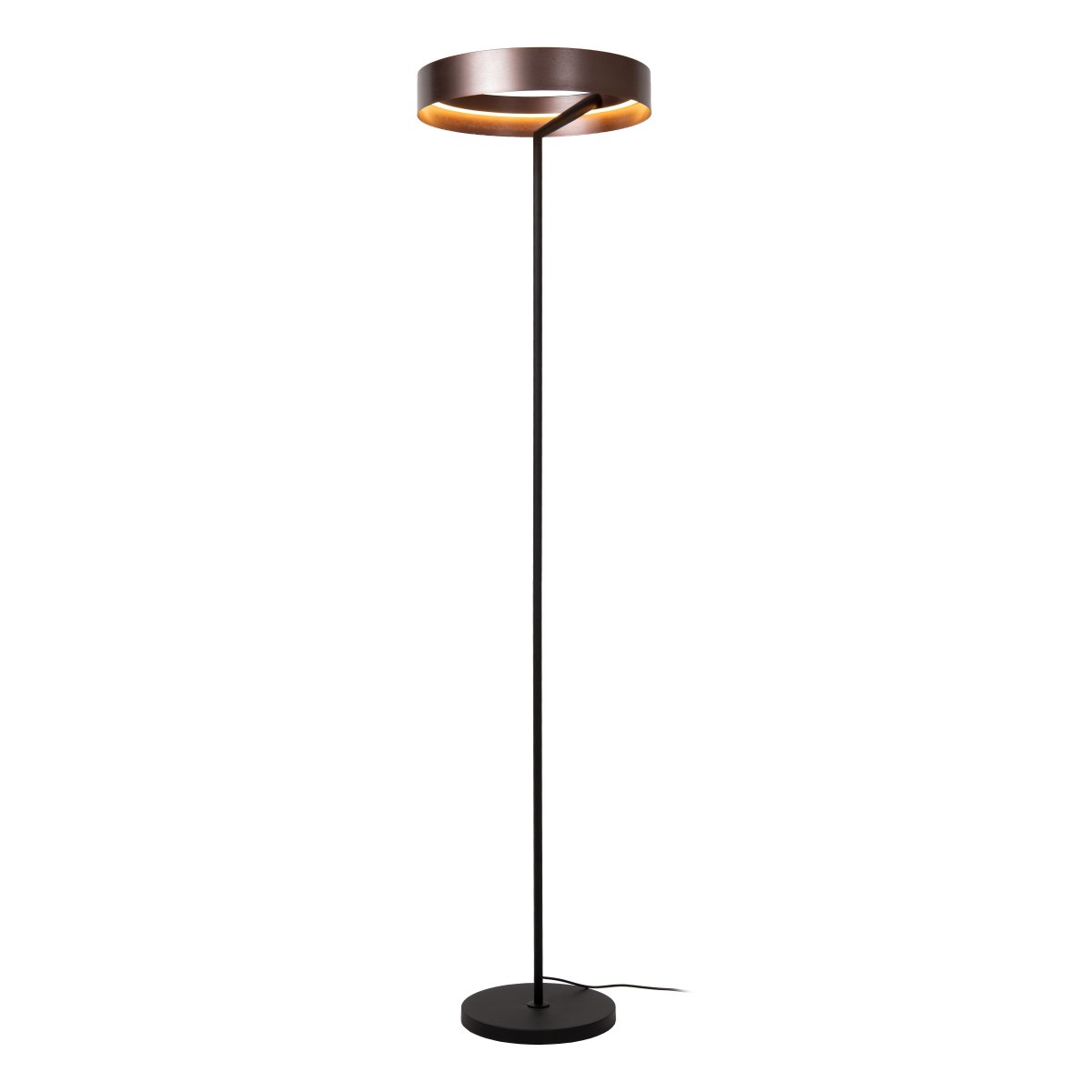 Leonard Brun lampadaire De Lucide - Leonard est id&eacute;al pour le salon et convient aussi bien &agrave; un &eacute;clairage g&eacute;n&eacute;ral qu'&agrave; la cr&eacute;ation d'une ambiance chaleureuse et intime.