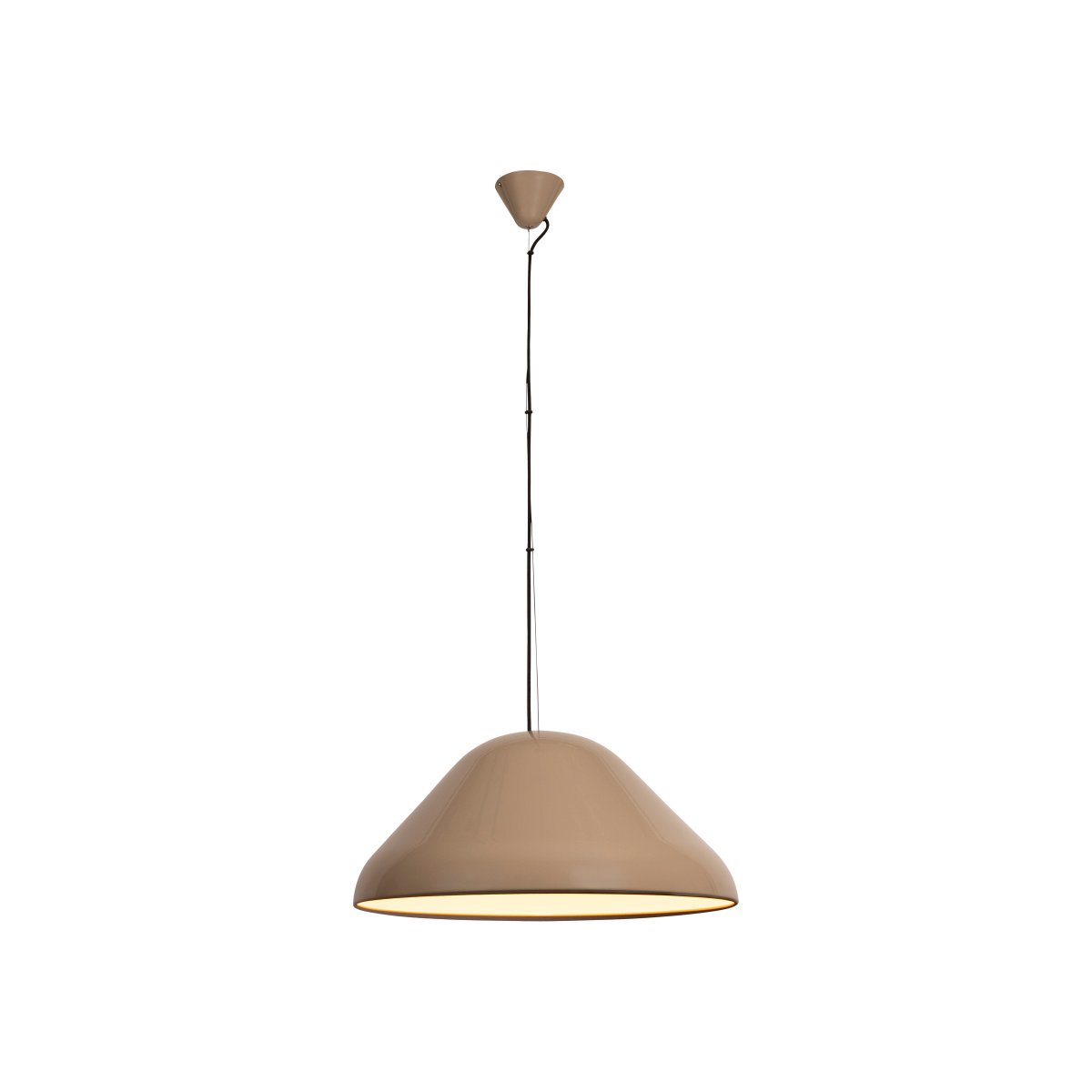 Andres Ø56 Taupe suspension De Lucide - Elle diffuse une lumi&egrave;re agr&eacute;able et cr&eacute;e une ambiance chaleureuse.