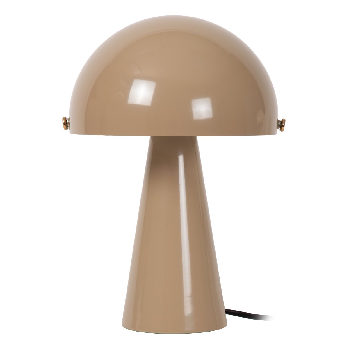 Barone 34cm Taupe lampe de table De Lucide - Elle est fournie avec un c&acirc;ble textile noir de 1,5 m, un interrupteur et une prise secteur.