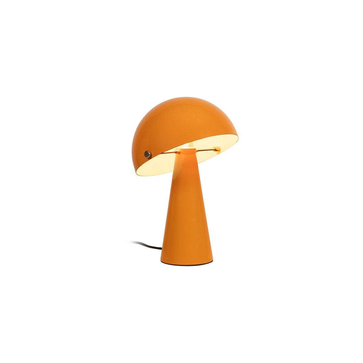 Barone 34cm Orange lampe de table De Lucide - Son abat-jour original est inclinable, permettant de moduler l'&eacute;clairage et de diriger la lumi&egrave;re pr&eacute;cis&eacute;ment o&ugrave; vous le souhaitez.