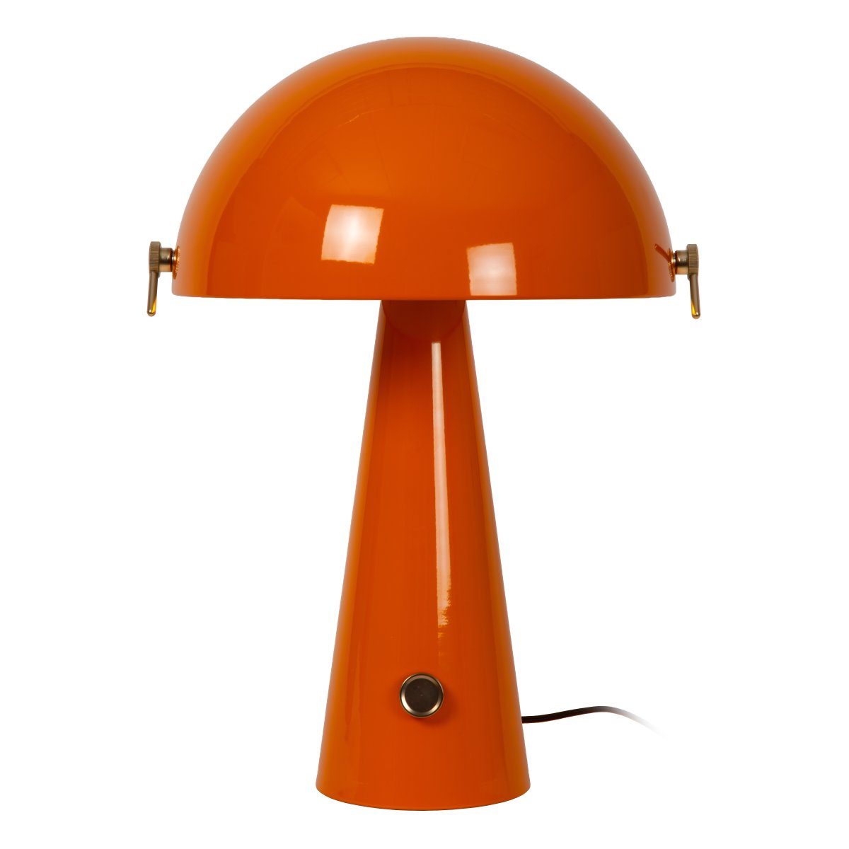 Barone 52cm Orange lampe de table De Lucide - Son abat-jour original est inclinable, permettant de moduler l'&eacute;clairage et de diriger la lumi&egrave;re pr&eacute;cis&eacute;ment o&ugrave; vous le souhaitez.