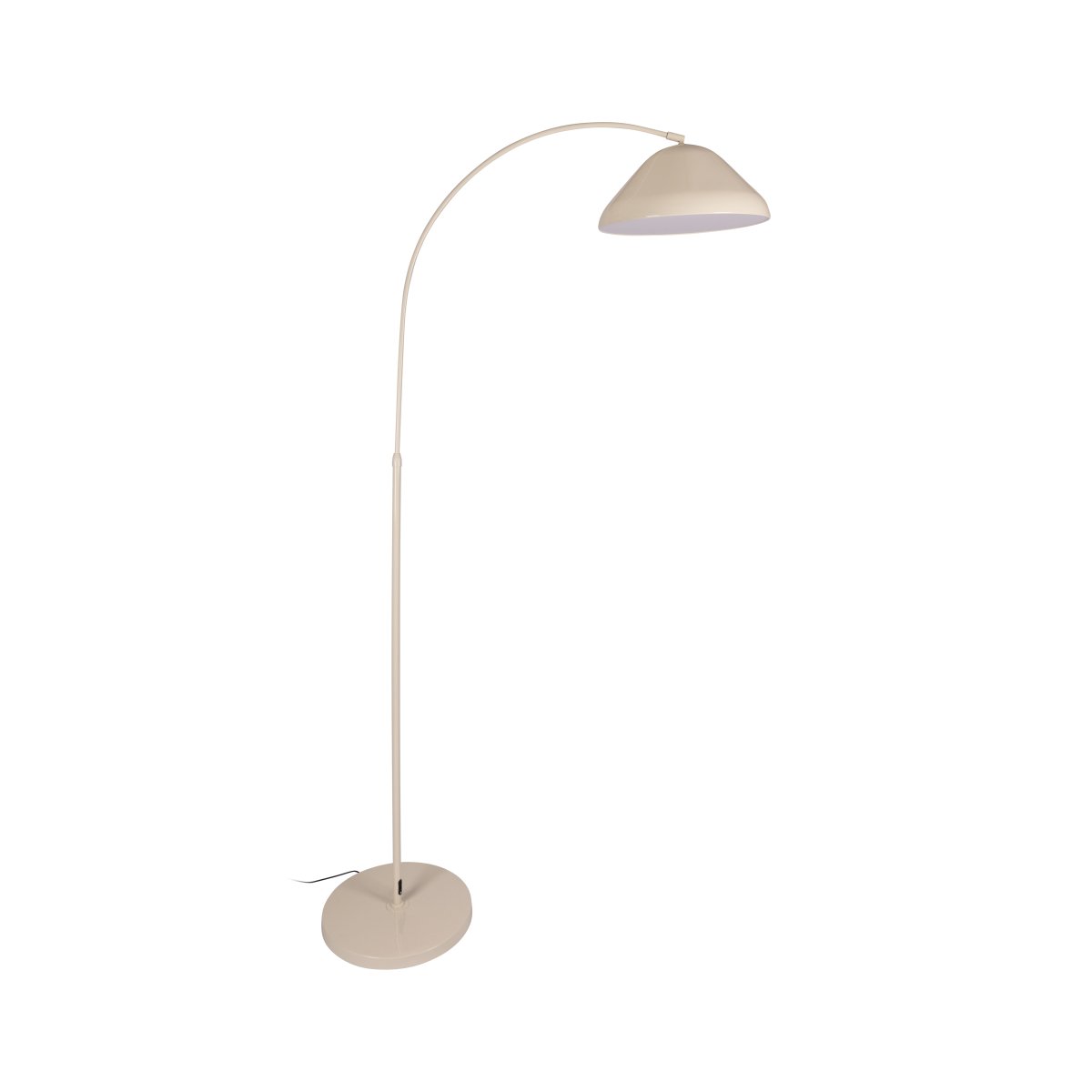 Andres Blanc crémeux lampadaire De Lucide - Le lampadaire est fourni avec un c&acirc;ble textile noir de 1,8 m, un interrupteur au pied et une prise secteur.