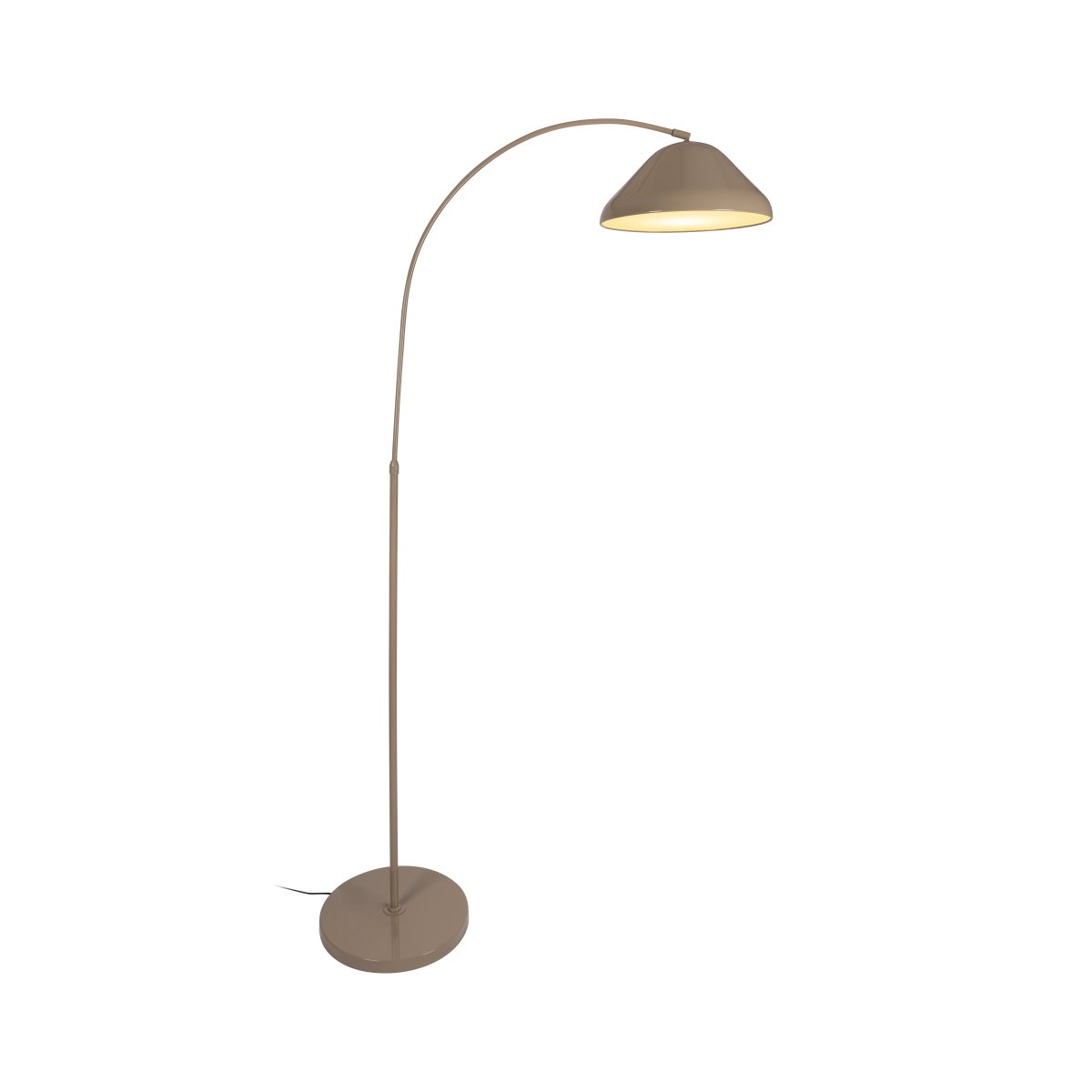 Andres Taupe lampadaire De Lucide - Le lampadaire est fourni avec un c&acirc;ble textile noir de 1,8 m, un interrupteur au pied et une prise secteur.