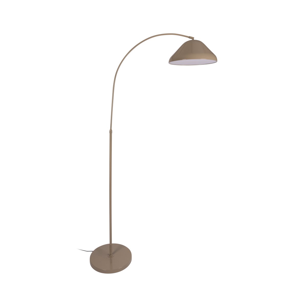 Andres Taupe lampadaire De Lucide - Le lampadaire est fourni avec un c&acirc;ble textile noir de 1,8 m, un interrupteur au pied et une prise secteur.
