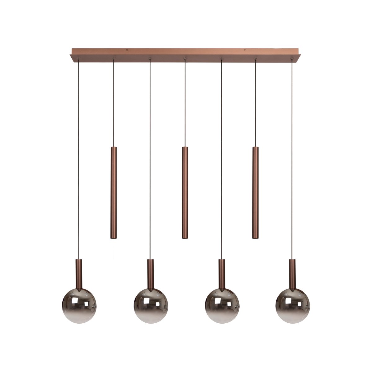 Jamsine 137cm Cuivre suspension De Lucide - L'&eacute;clairage LED int&eacute;gr&eacute; offre une temp&eacute;rature de couleur r&eacute;glable de 2200 &agrave; 3300 K gr&acirc;ce &agrave; un commutateur DIP lors de l'installation.