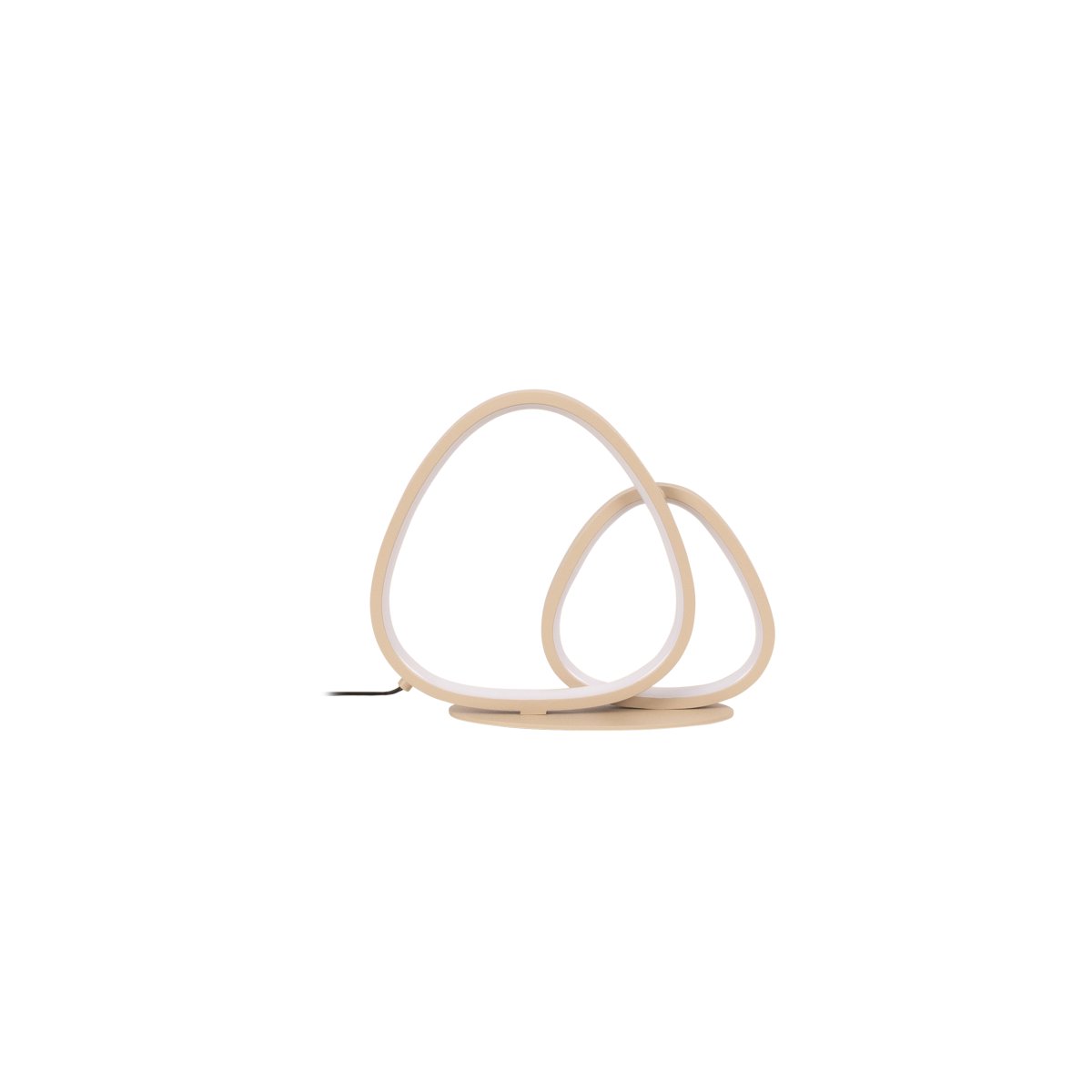 Samling 23cm Taupe lampe de table De Lucide - La lampe est fournie avec un c&acirc;ble en plastique noir de 1,5 m de long et une prise secteur.