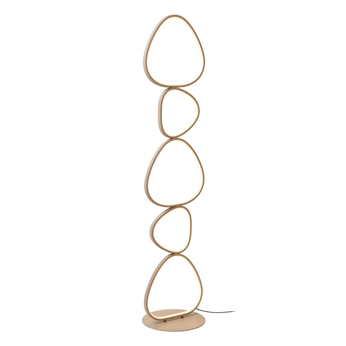 Samling Beige lampadaire De Lucide - Le lampadaire est fourni avec un c&acirc;ble noir de 1,2 m&egrave;tre et une prise secteur.