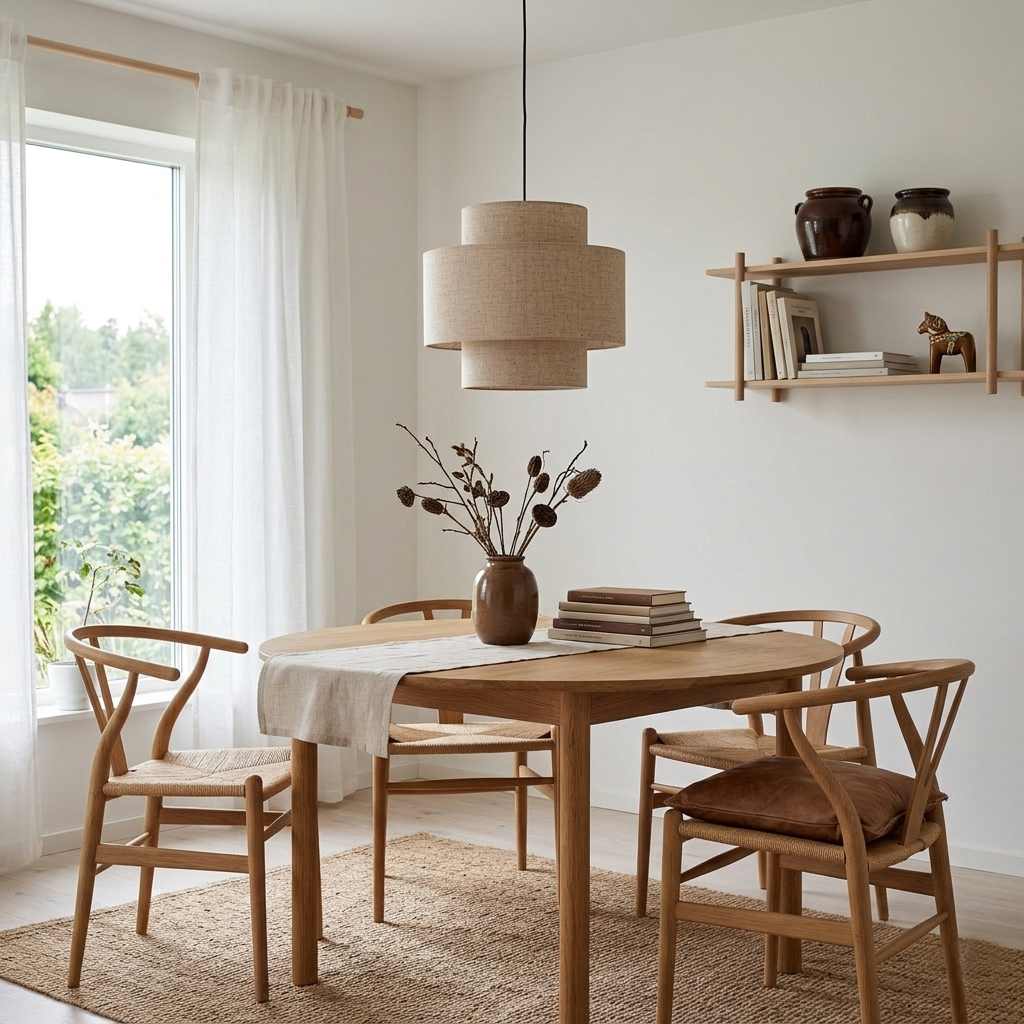 Hilma Ø40 Beige suspension De Cottex - Le tissu beige diffuse une lumi&egrave;re chaleureuse et accueillante, rendant Hilma polyvalente et facile &agrave; assortir &agrave; tout type de mobilier.