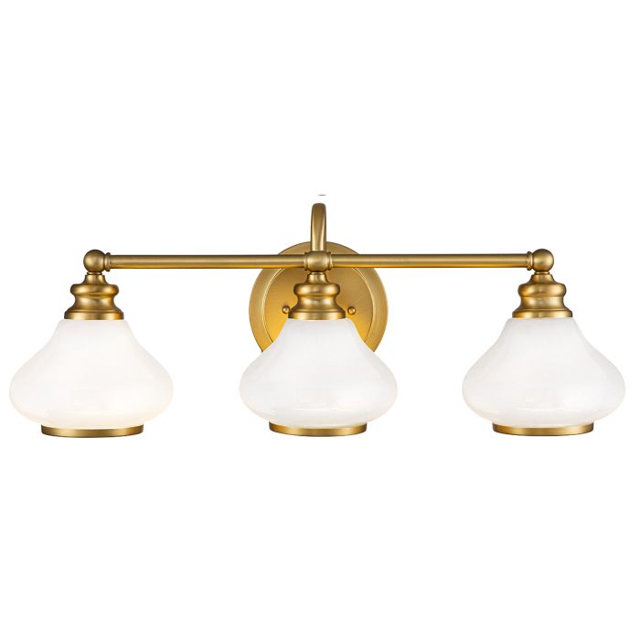 Ainsley 60cm Laiton brossé lampe de salle de bain De Elstead Lighting - Installez-le au-dessus de votre miroir de salle de bain pour un &eacute;clairage &agrave; la fois esth&eacute;tique et fonctionnel.