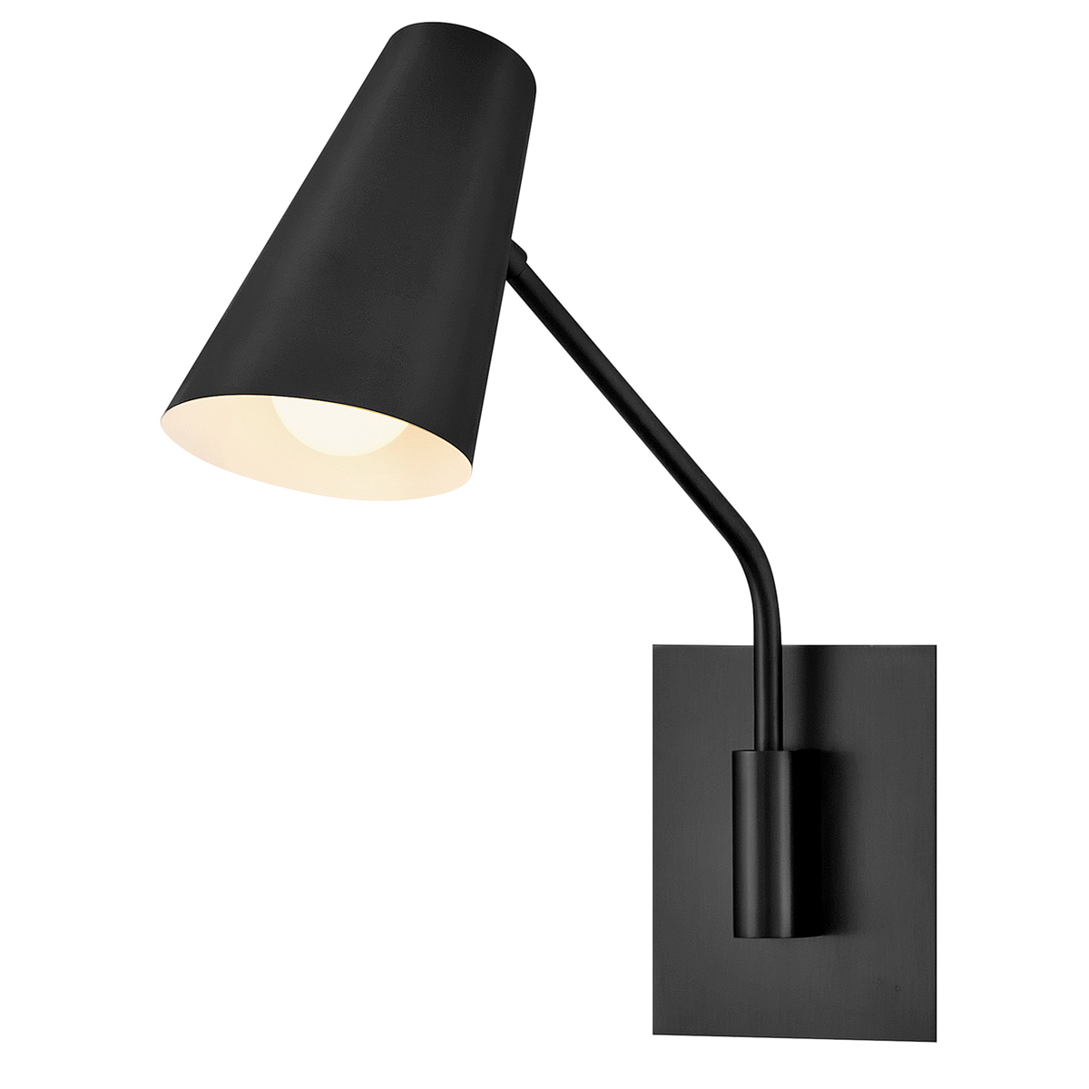 Bray 42cm Noir lampe de lecture De Elstead Lighting - Fine et &eacute;lanc&eacute;e, elle est id&eacute;ale comme lampe de chevet, lampe de canap&eacute; ou de fauteuil.