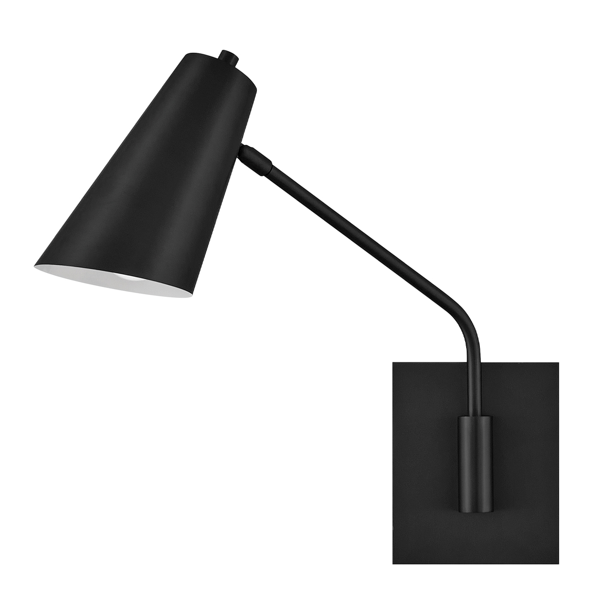 Bray 42cm Noir lampe de lecture De Elstead Lighting - Fine et &eacute;lanc&eacute;e, elle est id&eacute;ale comme lampe de chevet, lampe de canap&eacute; ou de fauteuil.